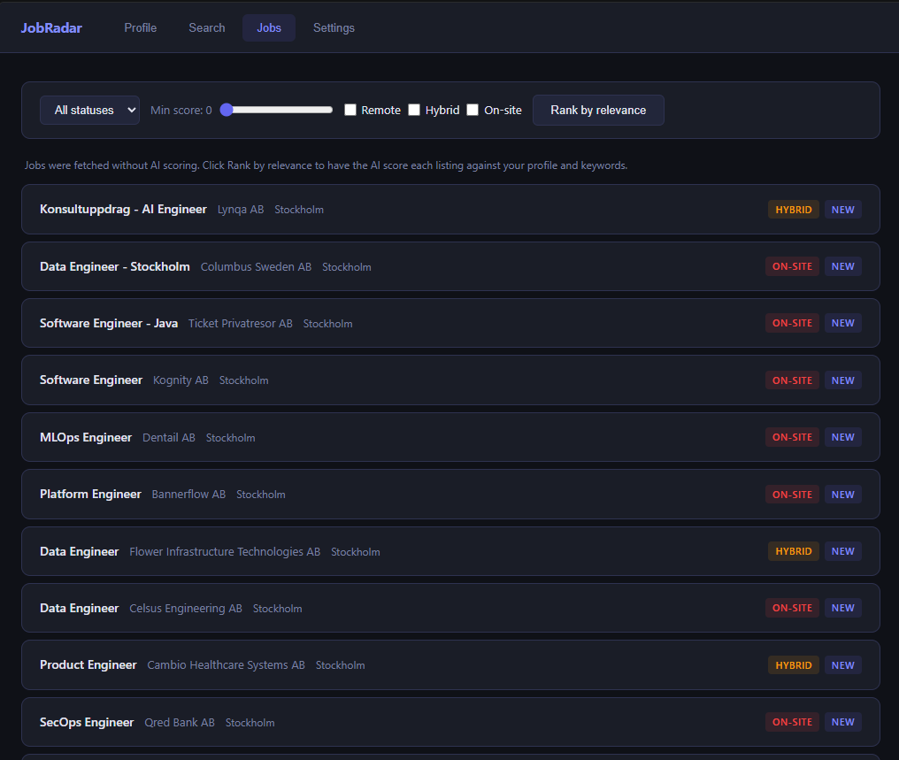 Job Radar screenshot 4