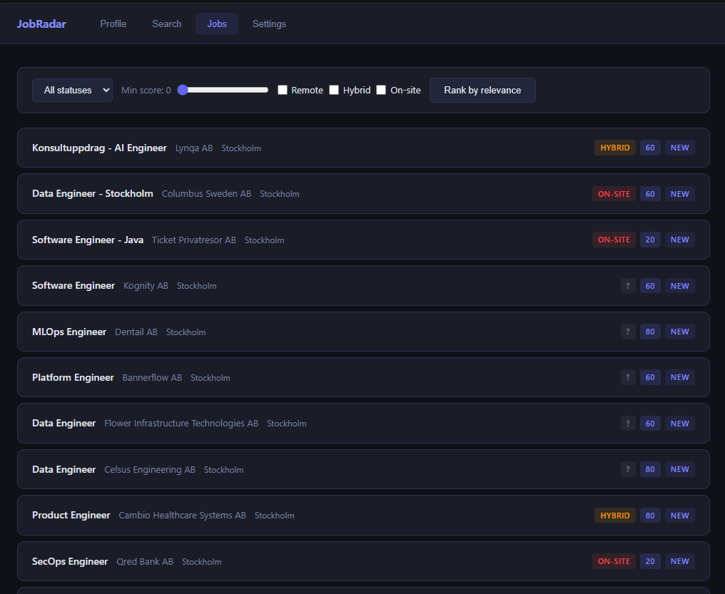 Job Radar screenshot 5